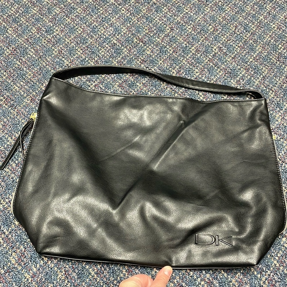 Preloved Donna Karan cosmetics black tote bag